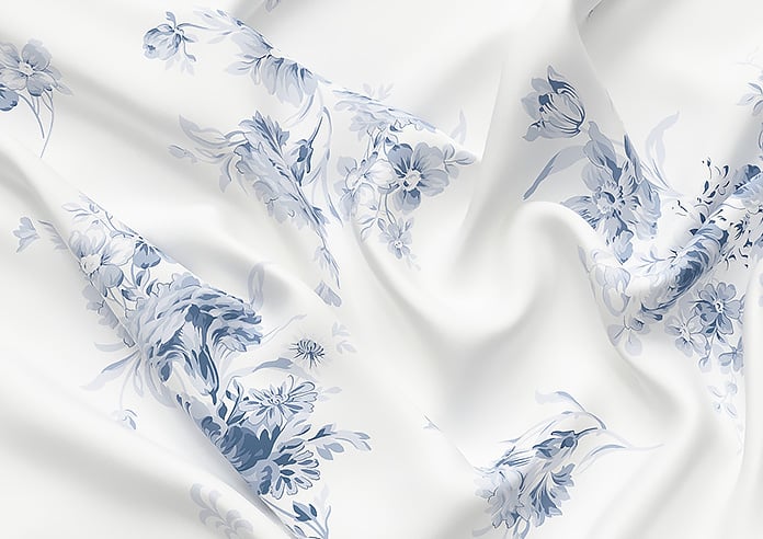 Shabby Chic by Rachel Ashwell Sunbleached Floral, China Blue - Twist&Fit Roman Blind - Image 4